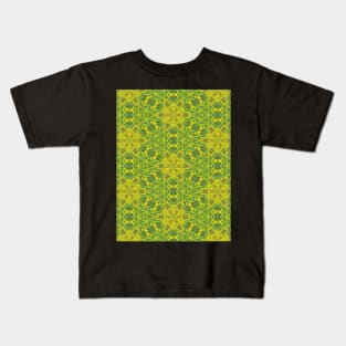 Pea Green, and Light Yellow Random Pattern - WelshDesignsTP004 Kids T-Shirt